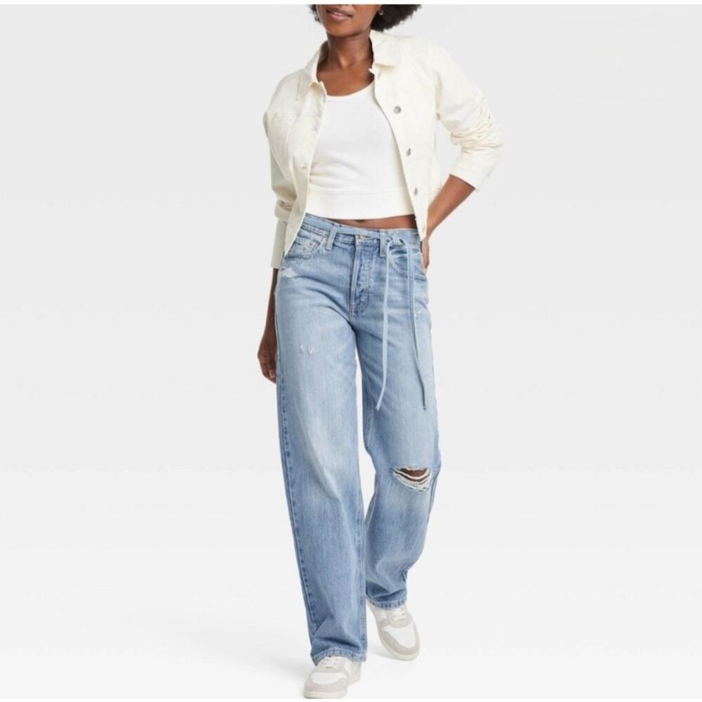 NWT Universal Thread Drawstring Baggy Jeans Size:… - image 1